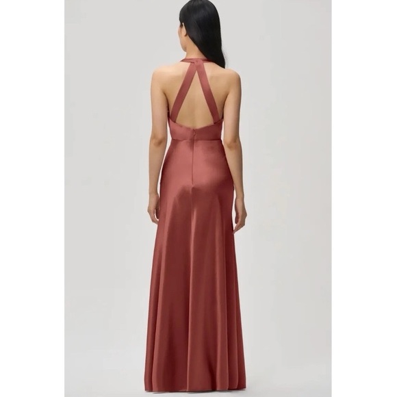 COPY - Jenny Yoo satin bridesmaid “Corrine” dress in color English Rose . Size … - Picture 2 of 6